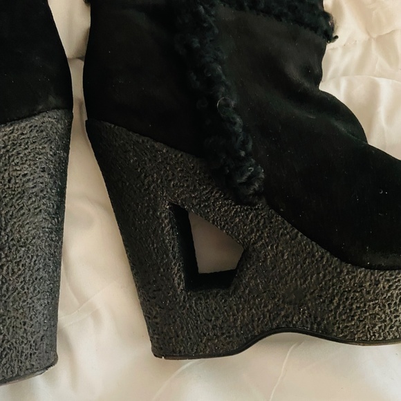 Michael Kors suede wedge platform boots size 8.5 - Picture 7 of 8